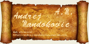 Andrej Mandoković vizit kartica